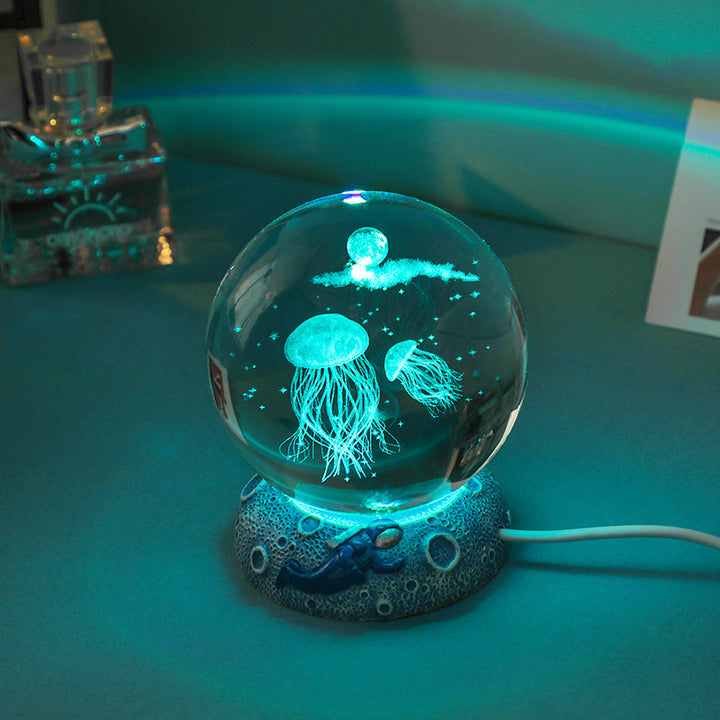 Creative Crystal Ball Small Night Lamp Luminous Base