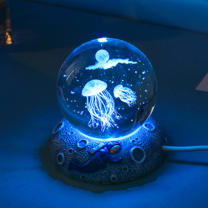 Creative Crystal Ball Small Night Lamp Luminous Base