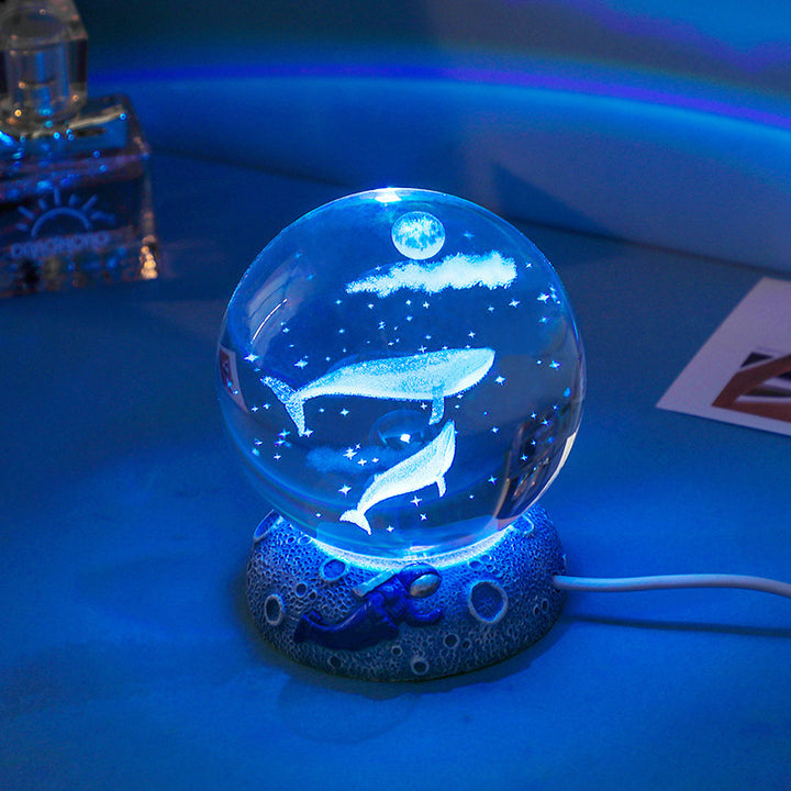 Creative Crystal Ball Small Night Lamp Luminous Base