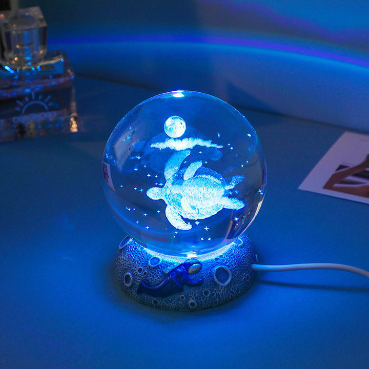 Creative Crystal Ball Small Night Lamp Luminous Base