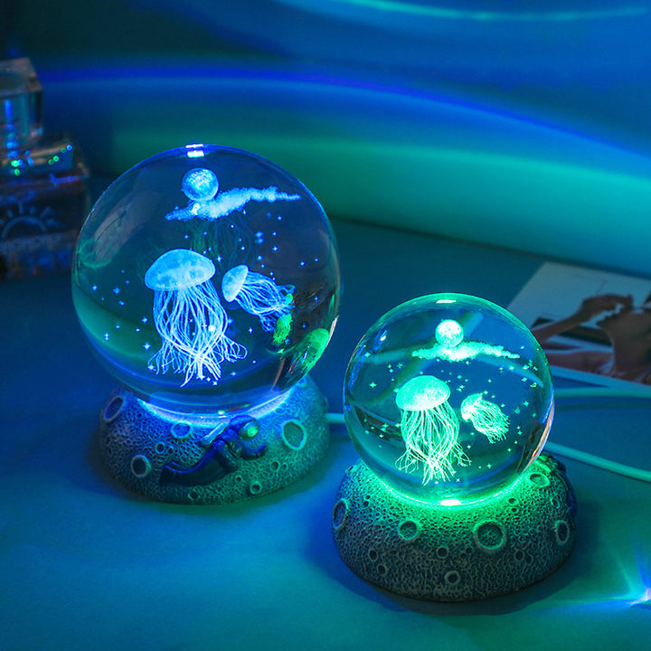 Creative Crystal Ball Small Night Lamp Luminous Base