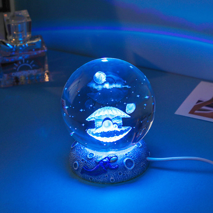 Creative Crystal Ball Small Night Lamp Luminous Base