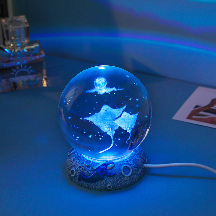 Creative Crystal Ball Small Night Lamp Luminous Base